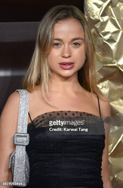 Lady Amelia Windsor arrives at the "Wonka" World Premiere at The Royal Festival Hall on November 28, 2023 in London, England.