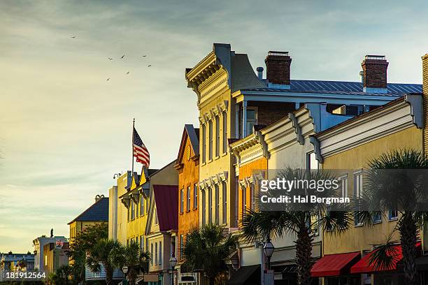 king street buildings - the charleston stock pictures, royalty-free photos & images