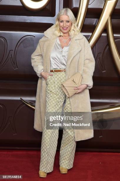 Denise Van Outen attends the "Wonka" World Premiere at The Royal Festival Hall on November 28, 2023 in London, England.