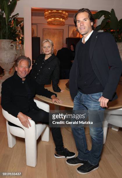 Of RH Gary Friedman, Barbara Sturm and Tommy Haas attend the RH Store Opening on November 28, 2023 in Munich, Germany.