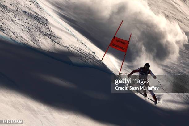 Broderick Thompson of Team Canada skis during the Audi FIS Alpine Ski World Cup Men's Downhill training at Beaver Creek Resort on November 28, 2023...