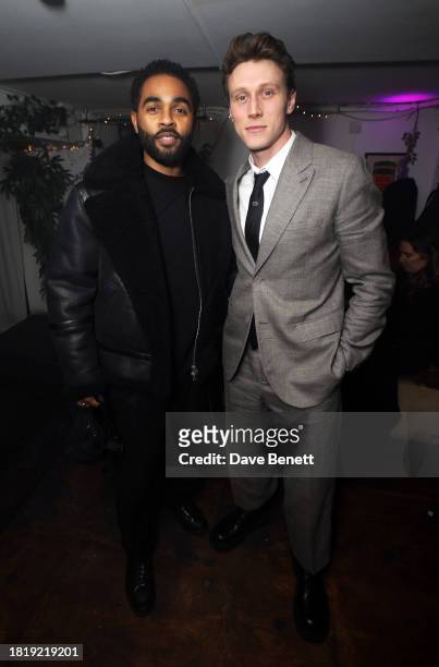 Anthony Welsh and George MacKay attend the Gala Screening after party for "Femme" at the Dalston Den on November 28, 2023 in London, England.