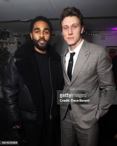 Anthony Welsh and George MacKay attend the Gala Screening after party for "Femme" at the Dalston Den on November 28, 2023 in London, England.