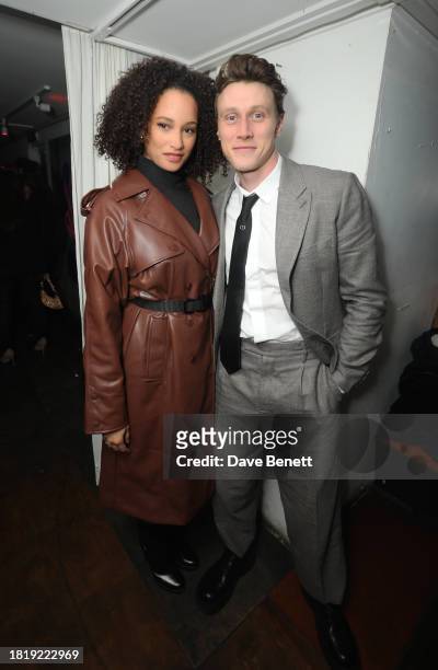 Elarica Johnson and George MacKay attend the Gala Screening after party for "Femme" at the Dalston Den on November 28, 2023 in London, England.