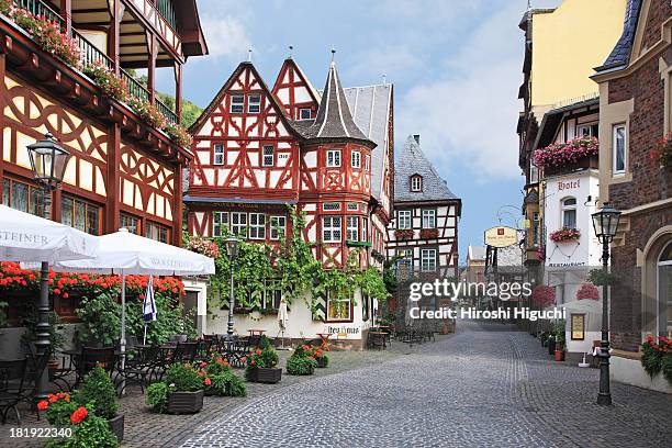 germany, rhine valley - bacharach stock pictures, royalty-free photos & images