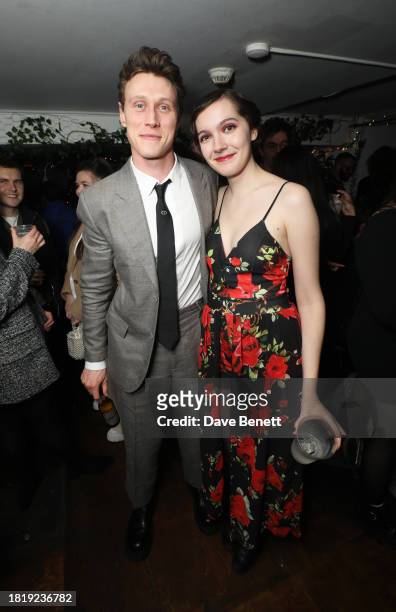 George Mackay and guest attend the Gala Screening after party for "Femme" at the Dalston Den on November 28, 2023 in London, England.
