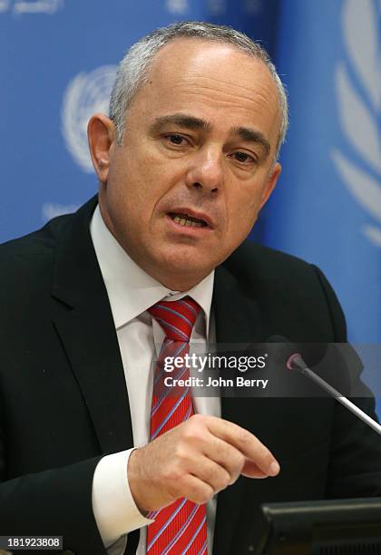Dr Yuval Steinitz, Minister of International Relations, Intelligence and Strategic Affairs of Israel attends the 68th session of the United Nations...