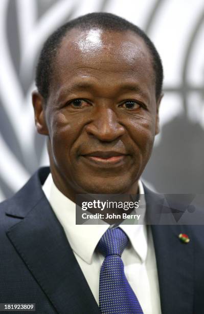 Blaise Compaore, President of Burkina Faso attends the 68th session of the United Nations General Assembly on September 25, 2013 in New York City.
