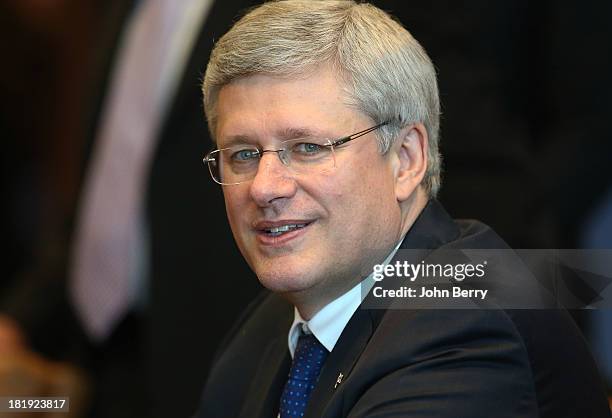 Stephen Harper, Prime Minister of Canada attends the 68th session of the United Nations General Assembly on September 25, 2013 in New York City.