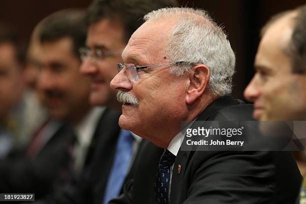 Ivan Gasparovic, President of the Slovak Republic attends the 68th session of the United Nations General Assembly on September 25, 2013 in New York...