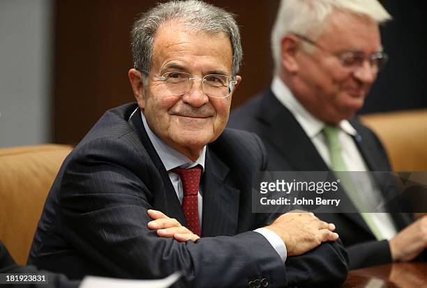 Romano Prodi, Special Envoy to Sahel appointed by the U.N. Attends the 68th session of the United Nations General Assembly on September 25, 2013 in...