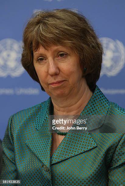 Catherine Ashton, European Union High Representative for Foreign Affairs attends the 68th session of the United Nations General Assembly on September...