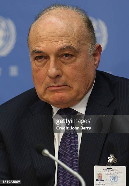 Shukri Bishara, Minister of Finance of Palestine attends the 68th session of the United Nations General Assembly on September 25, 2013 in New York...