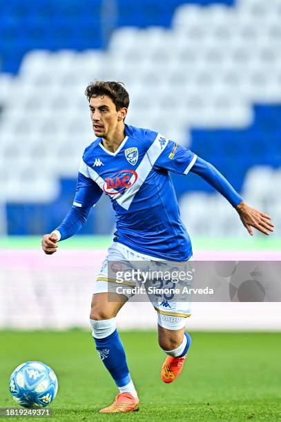 Nicolas Galazzi of Brescia is seen in action during the Serie B match between Brescia and UC Sampdoria at Stadio Mario Rigamonti on December 3, 2023...