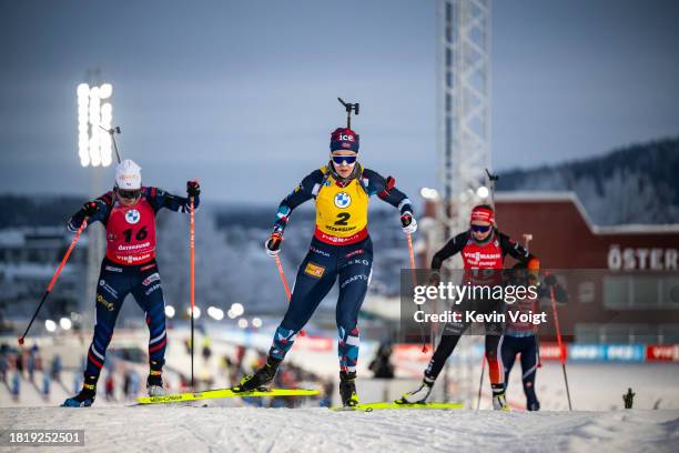 Karoline Offigstad Knotten of Norway in action competes during the Women 10 km Pursuit at the BMW IBU World Cup Biathlon Oestersund on December 3,...