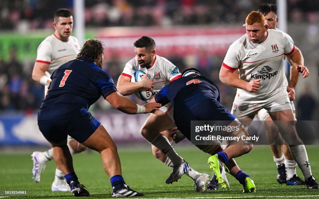 Belfast Rugby Python Belfast , United Kingdom - 2 December 2023; John Cooney of Ulster is ...