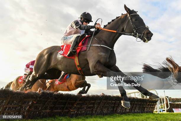 Meath , Ireland - 3 December 2023; An Tobar, with Rachael Blackmore up, during the Bar One Racing Royal Bond Novice Hurdle on day two of the...