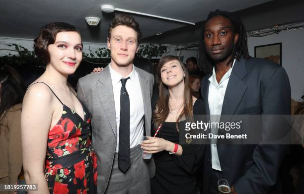 Guest, George MacKay, guest and Nathan Stewart-Jarrett attend the Gala Screening after party for "Femme" at the Dalston Den on November 28, 2023 in...