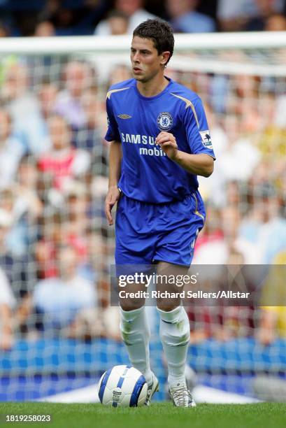 August 21: Asier Del Horno of Chelsea FC on the ball during the Premier League match between Chelsea and Arsenal at the Stamford Bridge on August 21,...