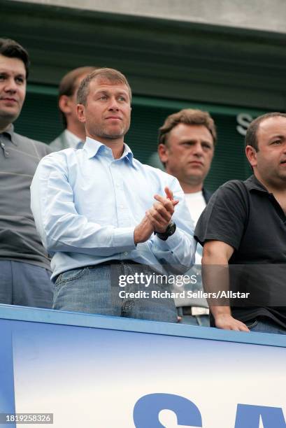 August 21: Roman Abramovich Chelsea FC Owner stood in the stand before the Premier League match between Chelsea and Arsenal at the Stamford Bridge on...