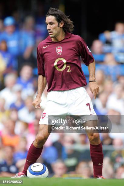 August 21: Robert Pires of Arsenal FC on the ball during the Premier League match between Chelsea and Arsenal at the Stamford Bridge on August 21,...