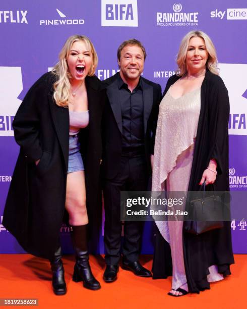 Grace Graham, Stephen Graham and Hannah Walters attend The 26th British Independent Film Awards at Old Billingsgate on December 3, 2023 in London,...