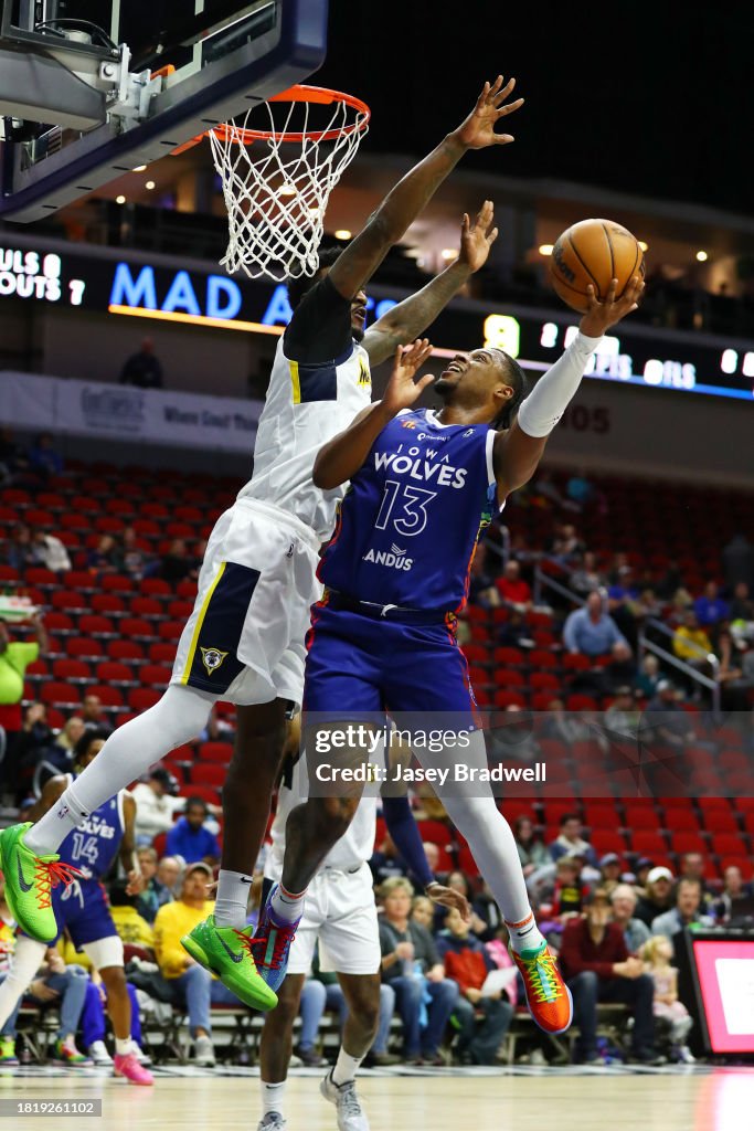 Iowa Wolves Action Trevor Keels of the Iowa Wolves shoots the ball during the game... News ...