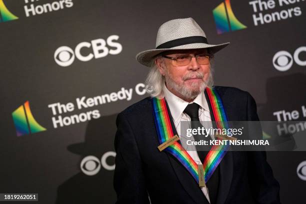 Honoree British musician and singer-songwriter Barry Gibb attends the 46th Kennedy Center Honors gala at the Kennedy Center for the Performing Arts...