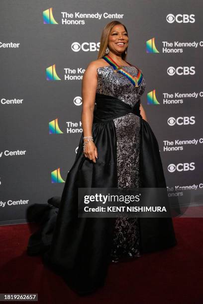 Honoree US rapper and actress Queen Latifah attends the 46th Kennedy Center Honors gala at the Kennedy Center for the Performing Arts in Washington,...