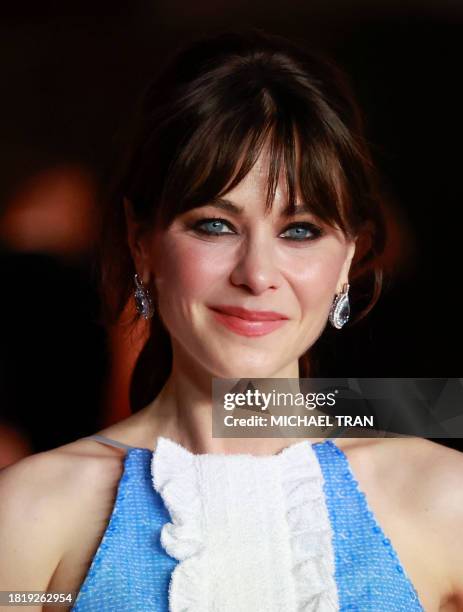 Actress Zooey Deschanel attends the 3rd Annual Academy Museum Gala at the Academy Museum of Motion Pictures in Los Angeles, December 3, 2023.