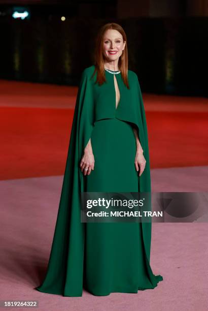 Actress Julianne Moore attends the 3rd Annual Academy Museum Gala at the Academy Museum of Motion Pictures in Los Angeles, December 3, 2023.
