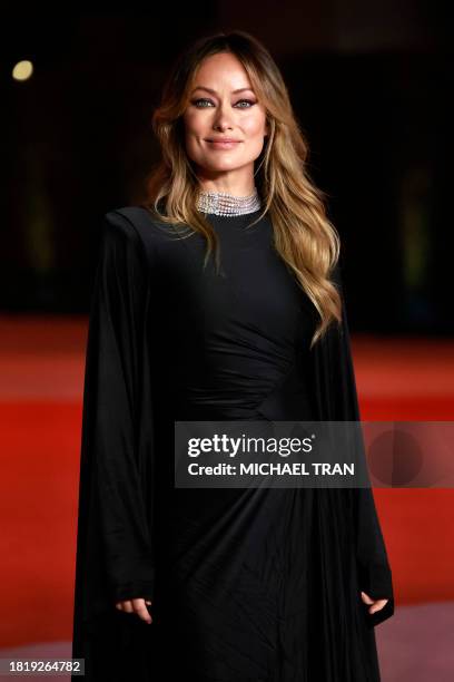 Irish actress and director Olivia Wilde attends the 3rd Annual Academy Museum Gala at the Academy Museum of Motion Pictures in Los Angeles, December...