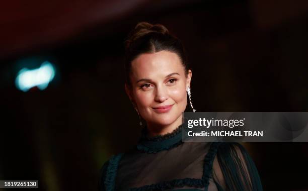 Swedish actress Alicia Vikander attends the 3rd Annual Academy Museum Gala at the Academy Museum of Motion Pictures in Los Angeles, December 3, 2023.