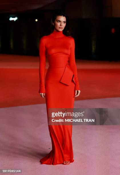 Model Kendall Jenner attends the 3rd Annual Academy Museum Gala at the Academy Museum of Motion Pictures in Los Angeles, December 3, 2023.