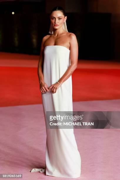 Australian actress Phoebe Tonkin attends the 3rd Annual Academy Museum Gala at the Academy Museum of Motion Pictures in Los Angeles, December 3, 2022.