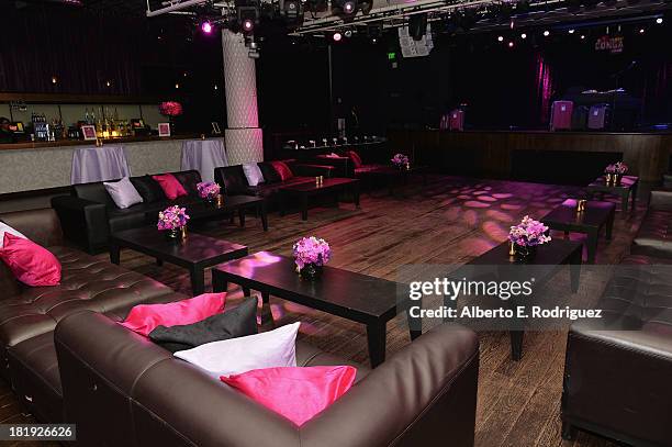 General view of the atmosphere at party for the premiere of Fox Searchlight Pictures' "Baggage Claim" at the Conga Room on September 25, 2013 in Los...