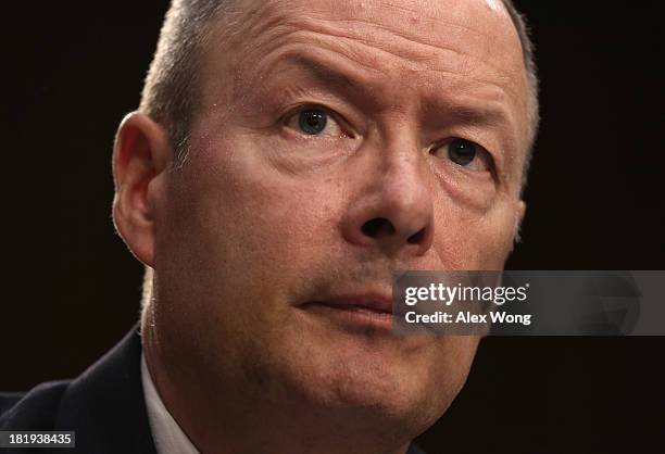 National Security Agency Director General Keith Alexander testifies during a hearing before the Senate Intelligence Committee September 26,2 103 on...