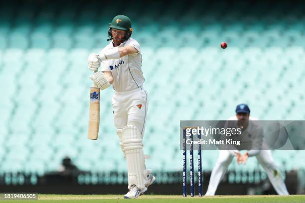 Charlie Wakim of the Tigers bats during the Sheffield Shield match between New South Wales and Tasmania at SCG, on November 29 in Sydney, Australia.