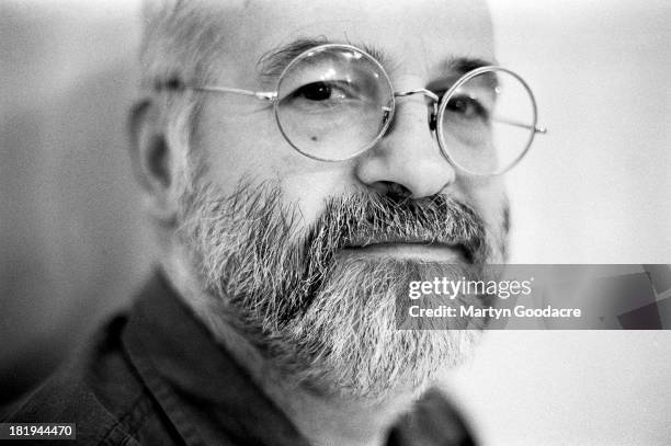 Portrait of author Terry Pratchett, London, 1996.