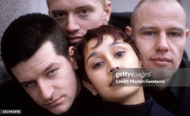Portrait of Britpop group Echobelly taken in London in 1994.
