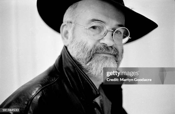 Portrait of author Terry Pratchett, London, 1996.