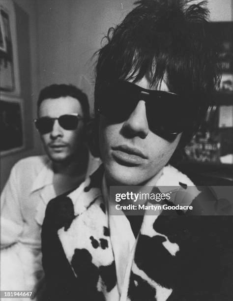 Portrait of James Dean Bradfield and Richey Edwards of the Manic Street Preachers, London, 1993.