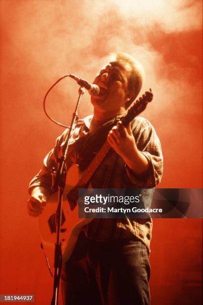 Frank Black of the Pixies performs on stage at Crystal Palace Bowl, London, 8th June 1991.