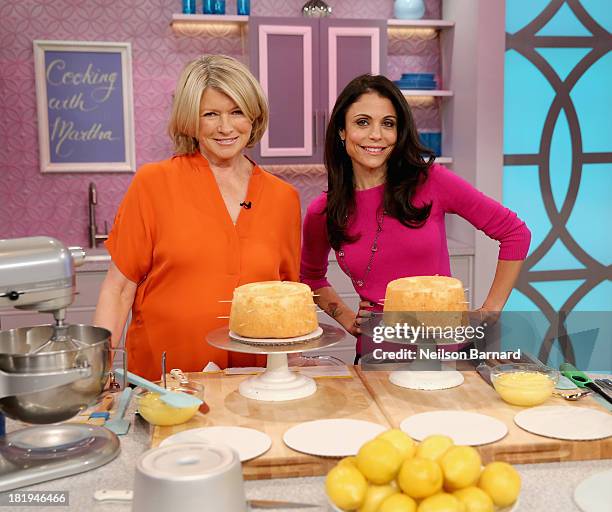 Bethenny and Martha Stewart tape "bethenny" at the CBS Broadcast Center on September 26, 2013 in New York City.