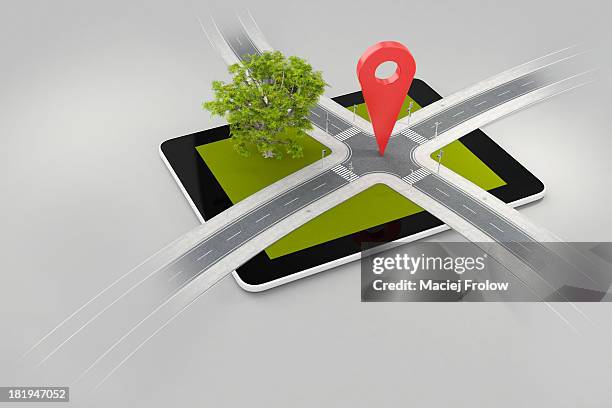 Crossing Tablet 24,543 Computer Map Icon High Res Illustrations - Getty Images