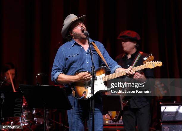 Randy Houser perfroms during the Keith Gattis Tribute Show at Brooklyn Bowl Nashville on November 28, 2023 in Nashville, Tennessee.