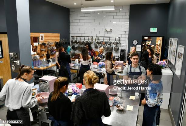 Guests attend The Salty Swap with Tiffani Thiessen at The Gourmandise School on November 28, 2023 in Santa Monica, California.