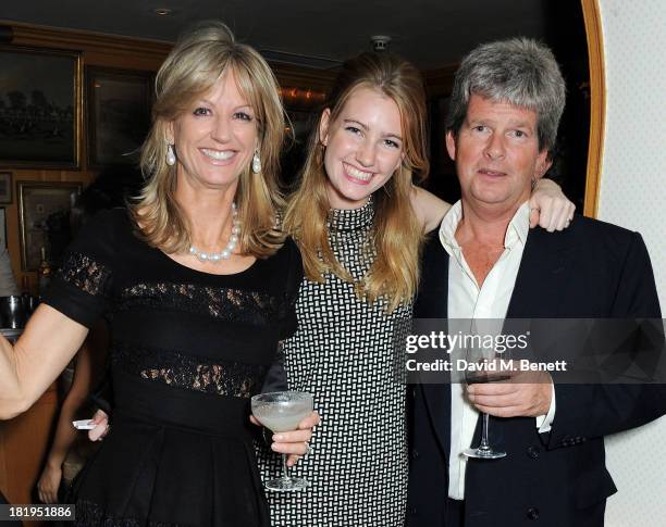 Fiona Sangster, Ella May Sangster and Guy Sangster attend Annabel's 50th anniversary celebration featuring a performance by Jamie Cullum on September...