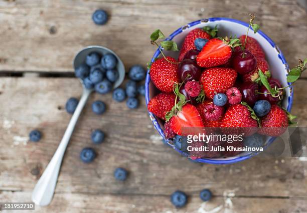 berry for breakfast - baya fotografías e imágenes de stock
