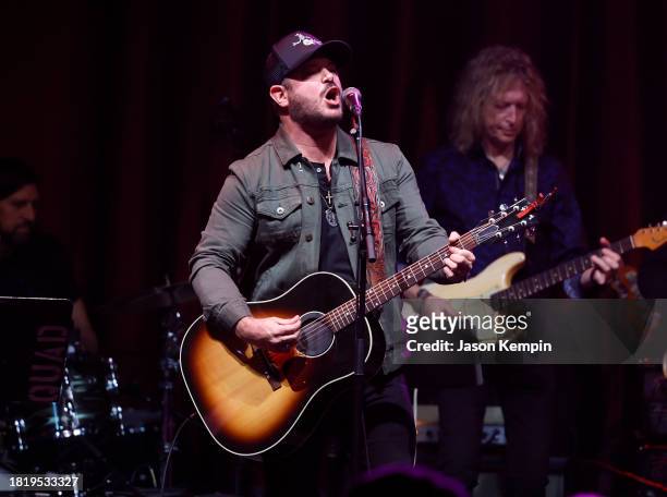Wade Bowen performs during the Keith Gattis Tribute Show at Brooklyn Bowl Nashville on November 28, 2023 in Nashville, Tennessee.